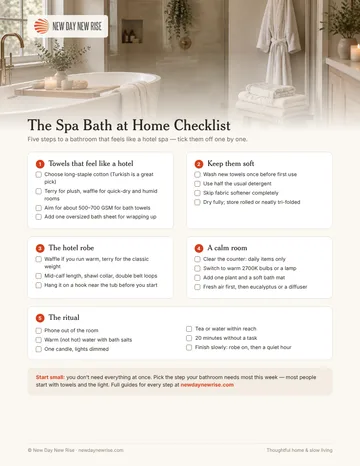Preview of the free Spa Bath at Home Checklist